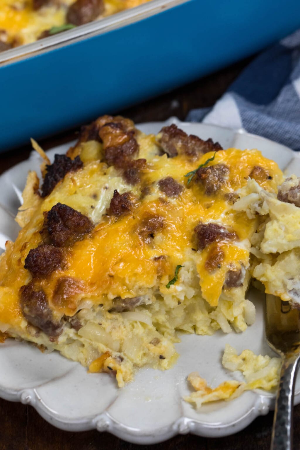 Sausage Hashbrown Breakfast Casserole - Crazy For Crust