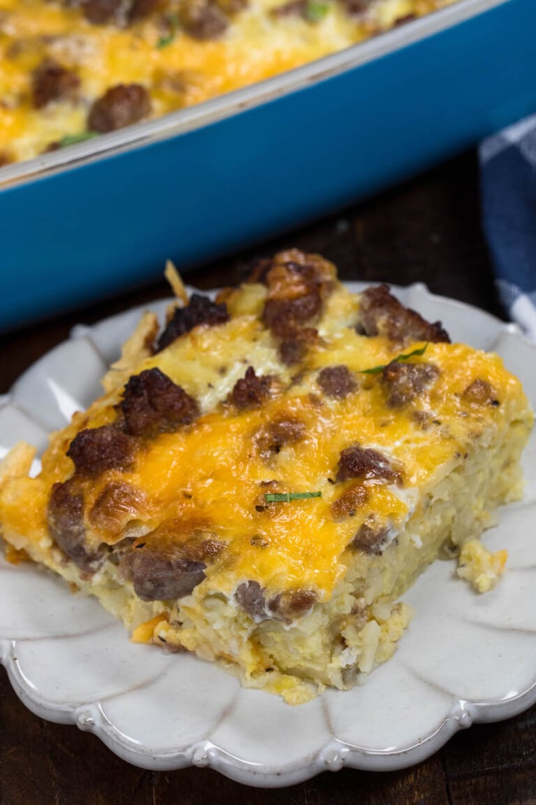 Sausage Hashbrown Breakfast Casserole - Crazy For Crust