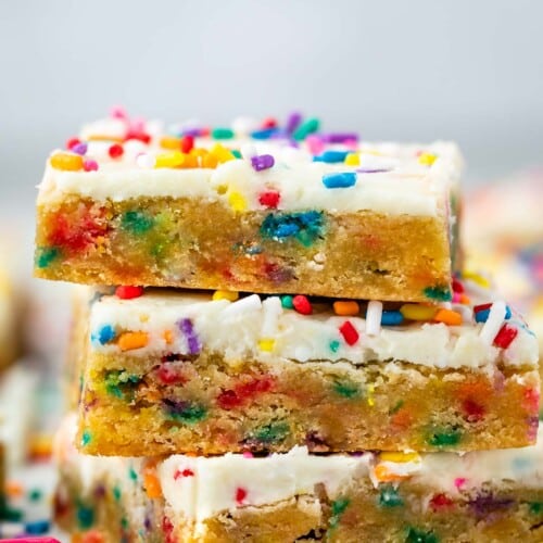 Cake Batter Funfetti Blondies - Crazy for Crust