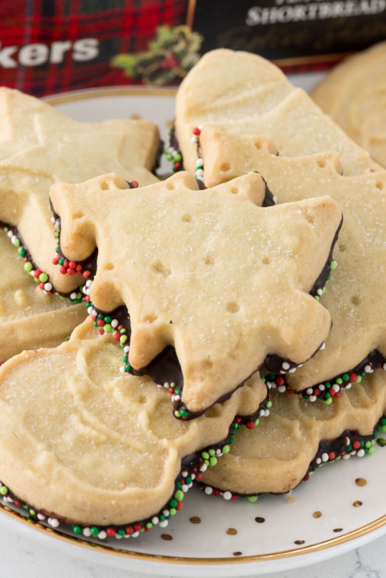 Easy Chocolate Dipped Shortbread Cookies Crazy For Crust