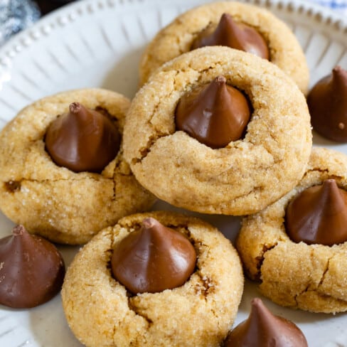 Peanut Butter Blossoms Cookies Recipes - Crazy for Crust