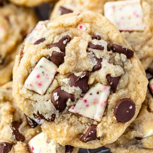 Peppermint Chocolate Chip Cookies - Crazy for Crust