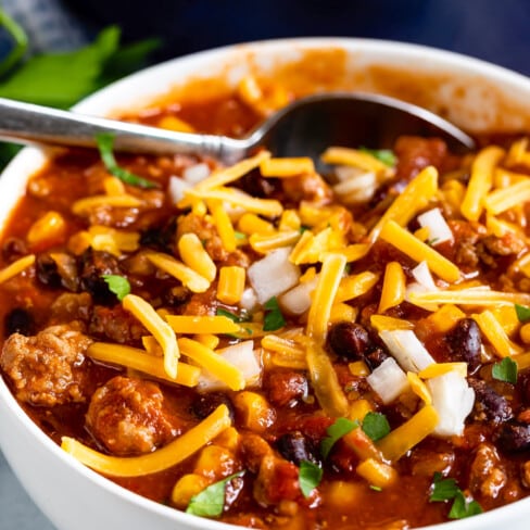 Turkey Chili Recipe (30 minute meal) - Crazy for Crust