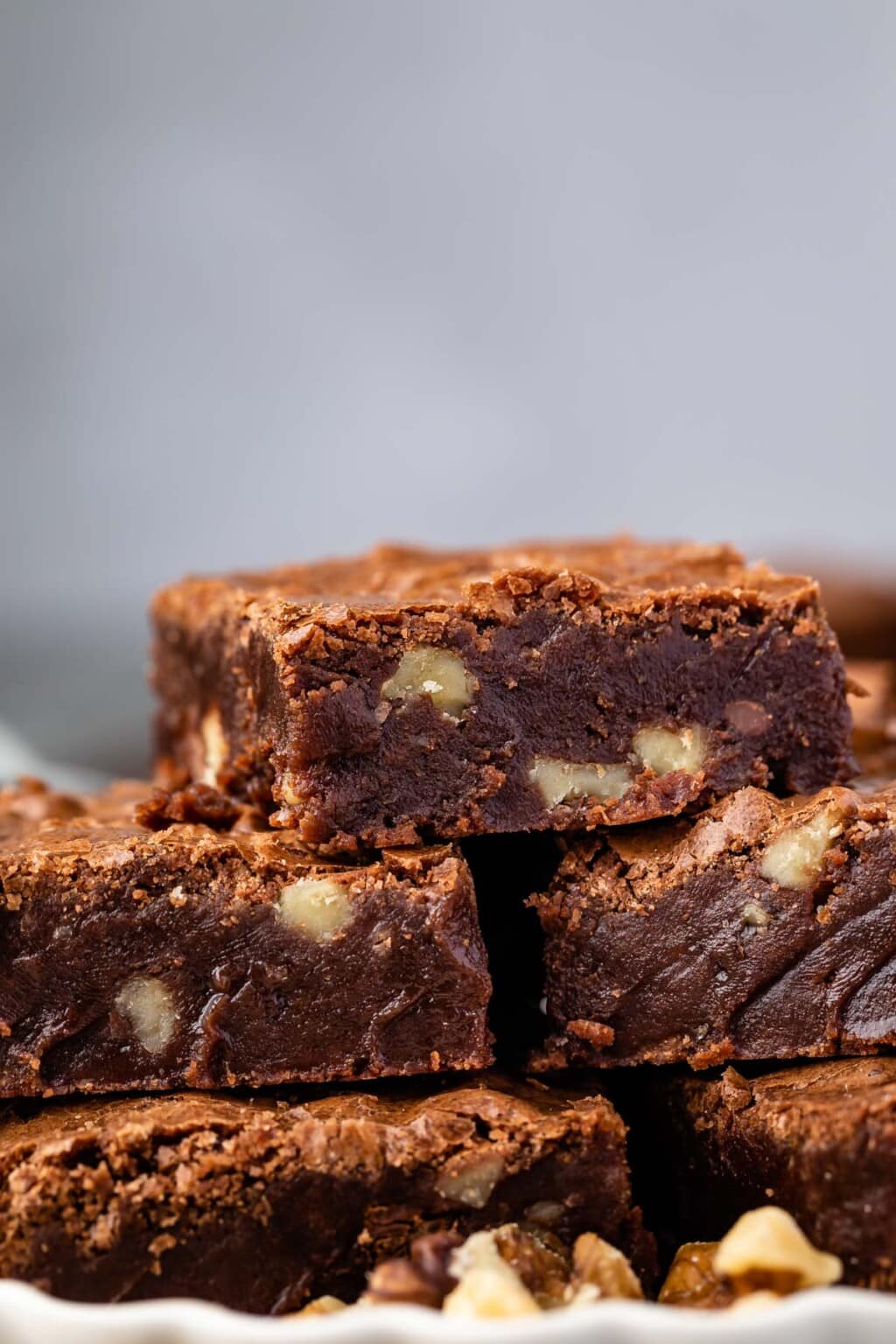 Fudgy Walnut Brownies Recipe - Crazy for Crust