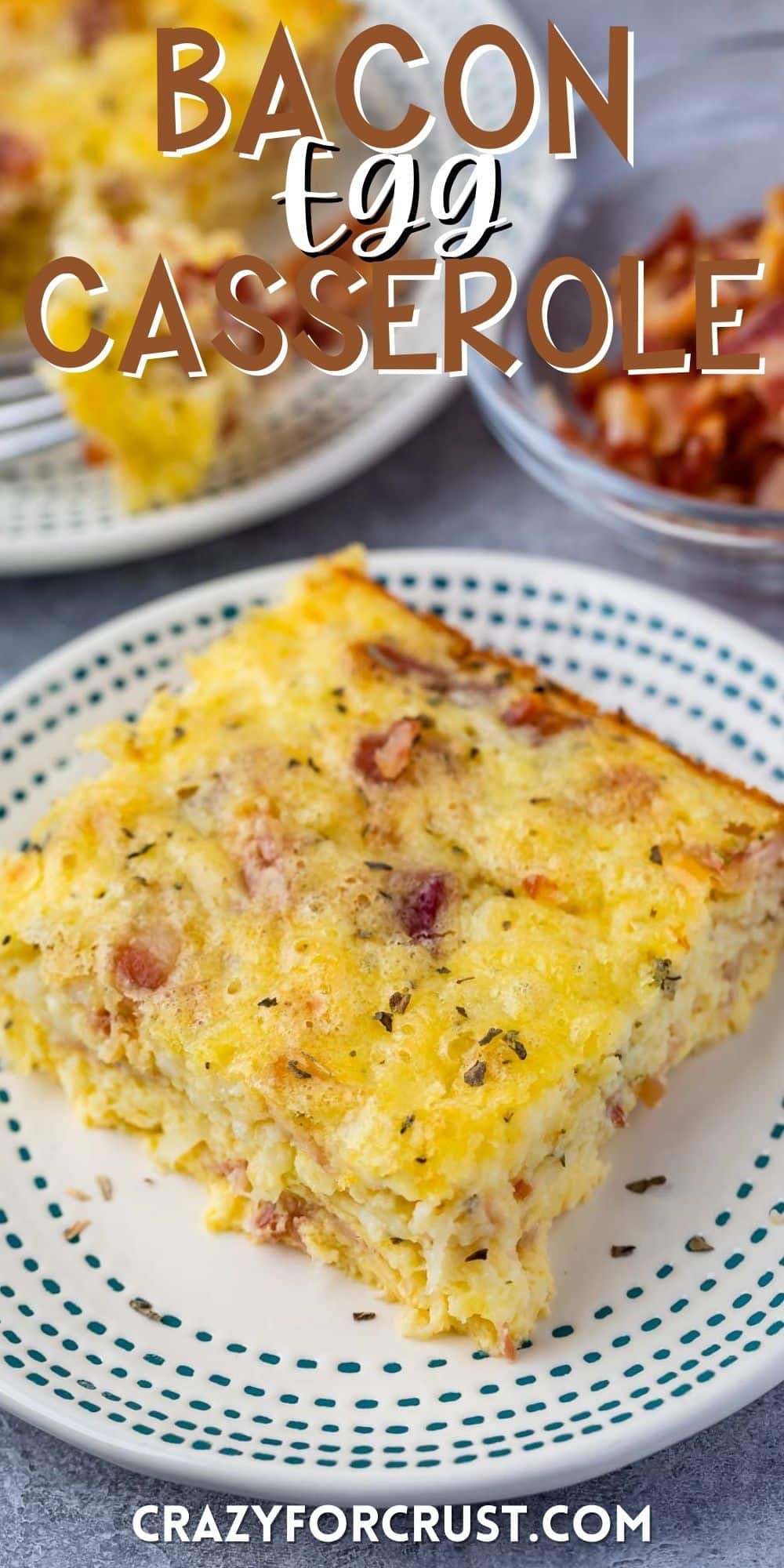 Make-ahead vegetable and bacon egg bake skillet recipe