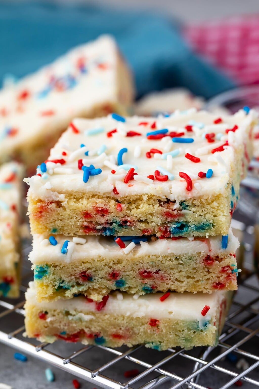 Fireworks Sugar Cookie Bars Recipe - Crazy for Crust