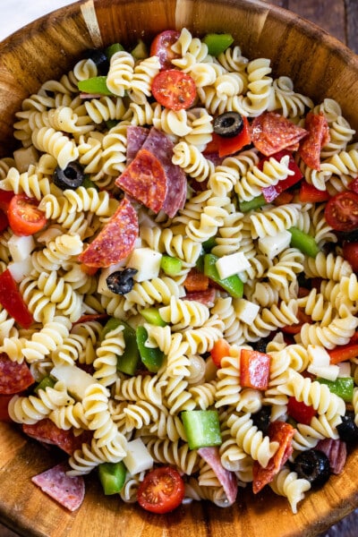 BEST Easy Italian Pasta Salad Recipe - Crazy for Crust