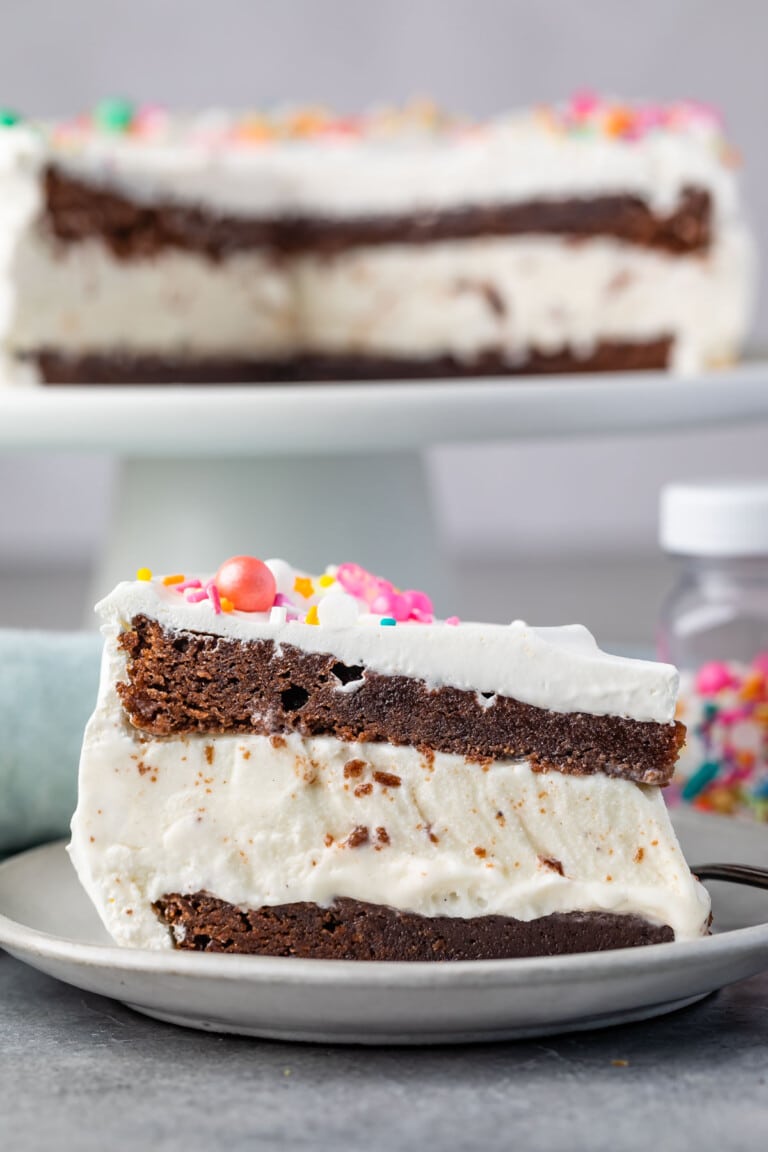 Brownie Ice Cream Birthday Cake - Crazy for Crust