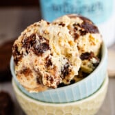 Easy Peanut Butter Brownie Ice Cream - Crazy for Crust