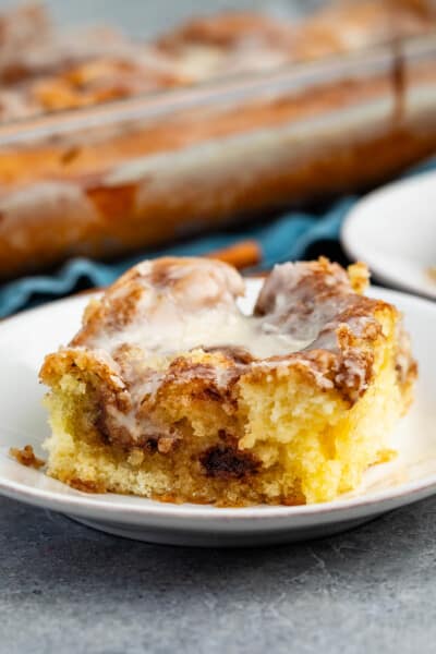 Cinnamon Roll Cake - Crazy for Crust