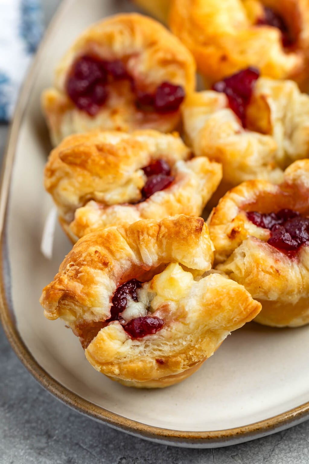 Brie Cheese Bites with Cranberry - Crazy for Crust