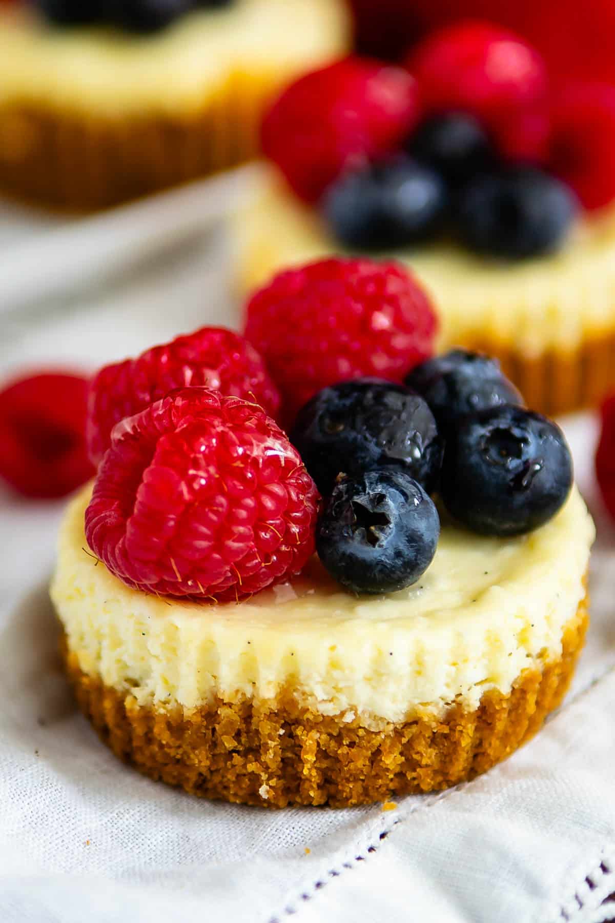 Mini Fruit Tart Cheesecakes - Crazy for Crust