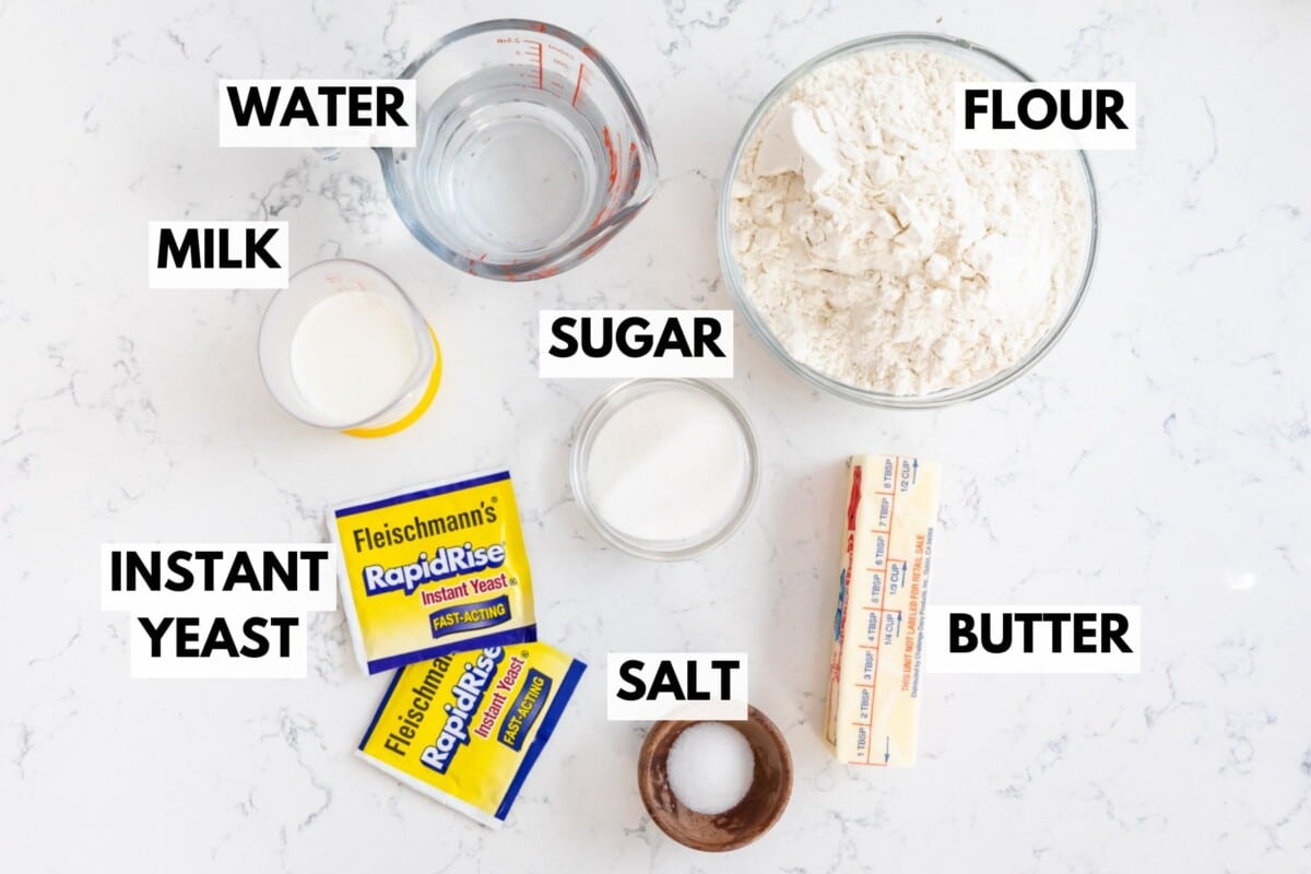 Ingredients in cloverleaf dinner rolls