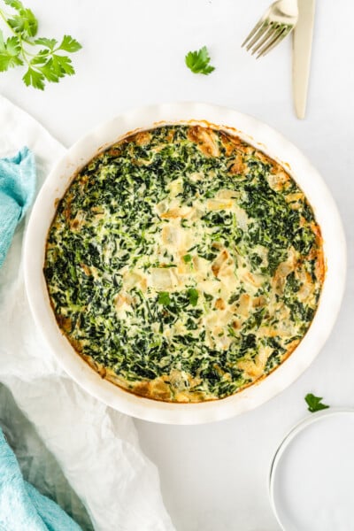 Crustless Spinach Quiche Recipe - Crazy for Crust