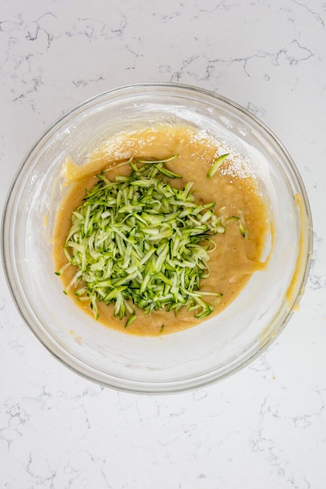 process shot in lemon zucchini bread.