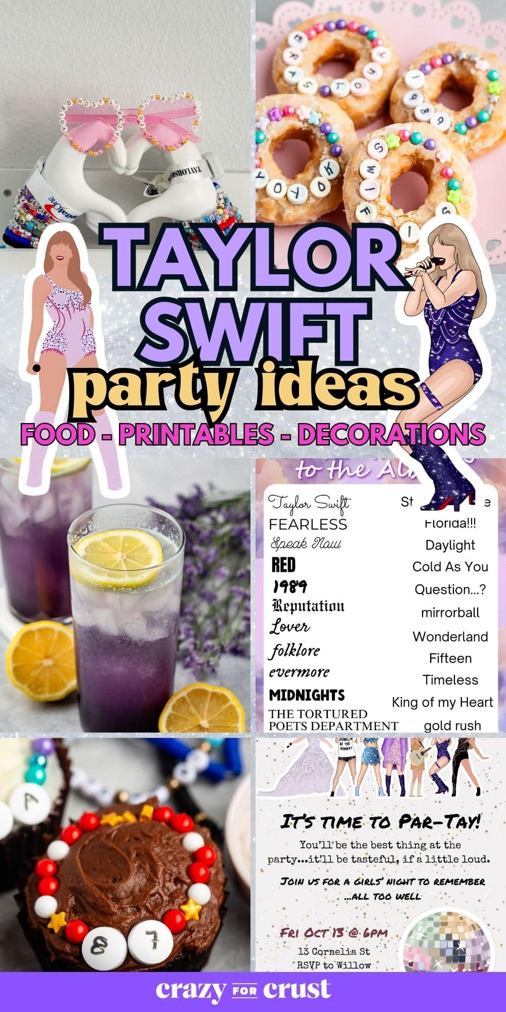 Taylor Swift party Pinterest graphic