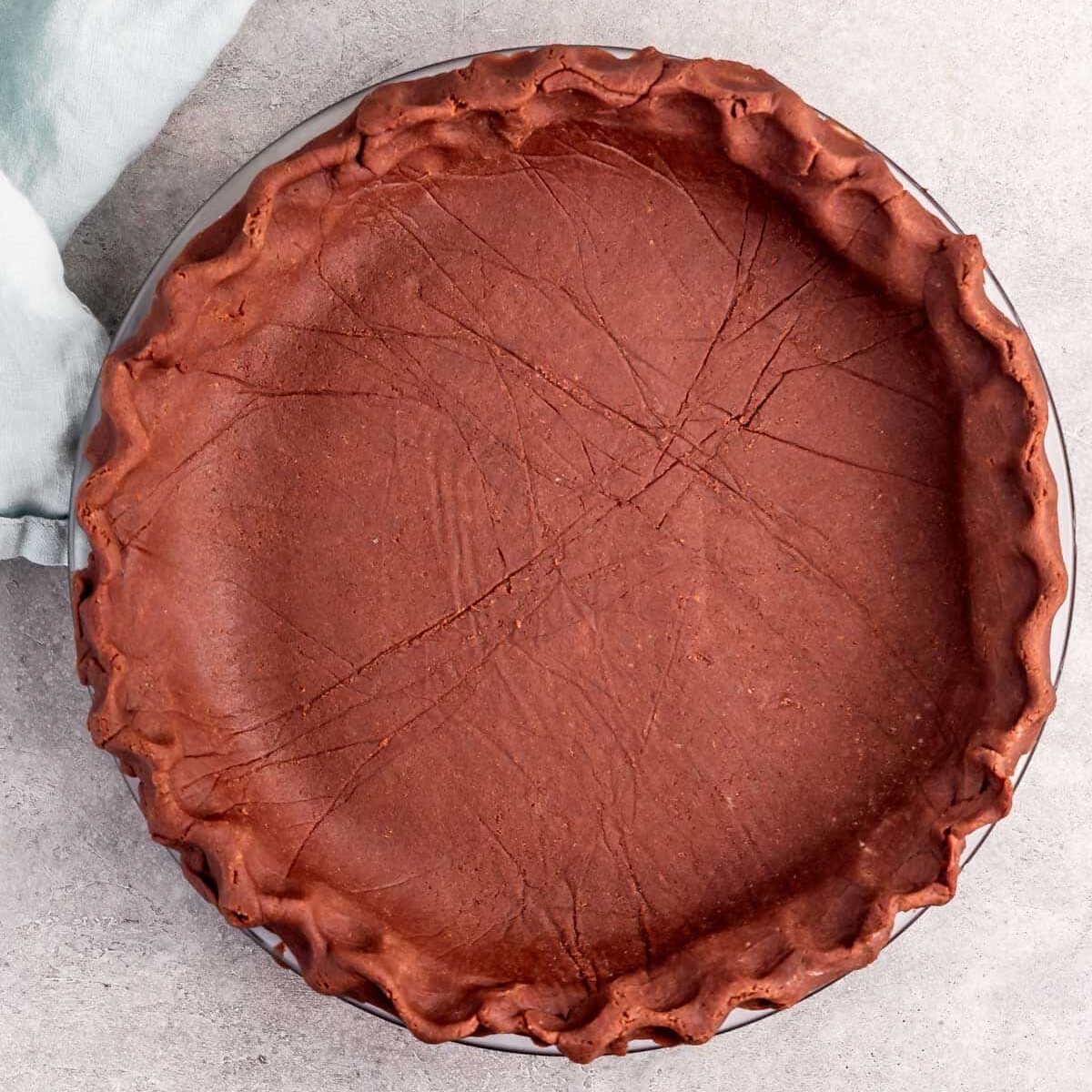 chocolate pie crust unbaked.