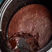 chocolate cake in a crockpot.